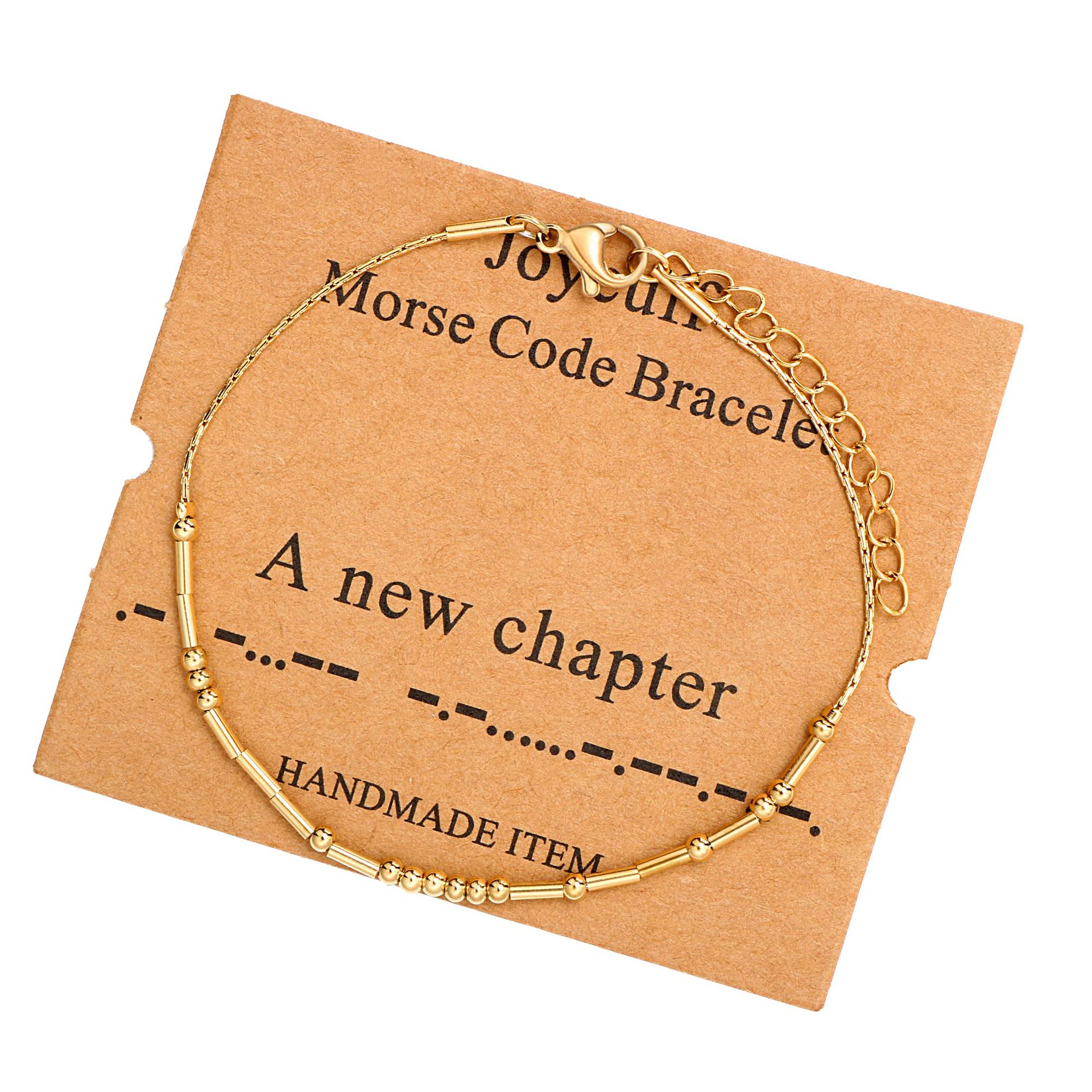 Bracelet code morse doré