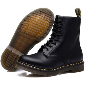 Bottes montantes unisexes les plus vendues pour couples, à semelle épaisse, en cuir, à lacets, antidérapantes, style britannique, toutes saisons - Product Image 5