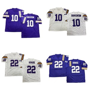 Maillot de rugby vintage pour homme, style cousu, Fran Tarkenton, <span class=keywords><strong>Paul</strong></span> Krause, Adrian Peterson, Chuck Foreman, <span class=keywords><strong>Chris</strong></span> Doleman, tailles S à 3XL - Product Image 1