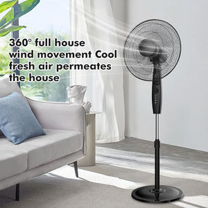 Ventilateur sur pied 16 pouces à moteur AC, 7 pales, <span class=keywords><strong>3</strong></span> vitesses, programmable, en ABS, 65W, pour la vente en gros - Product Image 2