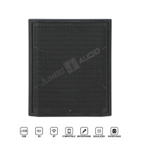 Subwoofer actif 15 pouces, 2.1 canaux, 2000W de crête, 460W RMS, amplificateur classe D, boîtier en bois, préréglages DSP, entrées/sorties XLR, 110V/220V, son live DJ, maison
