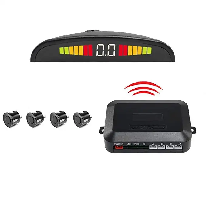 Wireless Car Auto Parktronic Parking Sensor Systeem Met 4 Sensoren Omkeren Parkeer Radar Monitor Detector Led Display