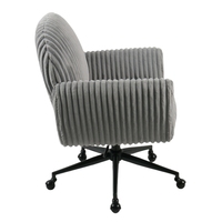 Chaise de bureau ergonomique moderne à dossier inclinable et rotatif à 360 degrés, avec revêtement en lin imperméable et système de liaison inclinable