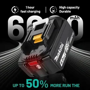 Nouvelle conception de batterie rechargeable 18V 6.0Ah pour Makita <span class=keywords><strong>BL1840B</strong></span> BL1850 BL1850B, adaptée aux outils agricoles DTW700 - Product Image 3