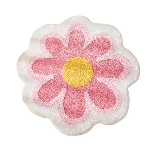 Alfombra de algodón con forma de flor para decoración del hogar - Product Image 1