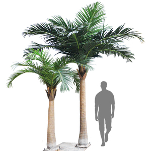 Grand cocotier artificiel personnalisé de 4,5 m, courbé, ignifuge, faux cocotier pour la décoration d'hôtels, de restaurants, de villas et de centres commerciaux - Product Image 5