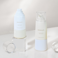 Bouteille en PET recyclable brillante personnalisée de luxe 60ml 80ml 100ml 120ml en forme de capsule pour cosmétiques