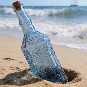 Botella de Vino Vacía con Hermoso Diseño, Botella de Vidrio Decorativa, Perfecta para Usar como Candelabro, Florero y Decoración del Hogar - Product Image 6