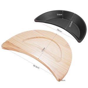 Poêle à frire <span class=keywords><strong>en</strong></span> <span class=keywords><strong>fonte</strong></span> au design moderne, forme croissant, avec base <span class=keywords><strong>en</strong></span> bois – Nouveauté très prisée - Product Image 5