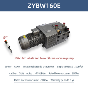 ZYBW ZYW YBW 160E 7.5Kw 160m 3/h تشغيل دوار جاف خالي من الزيت للتعبئة والطباعة نموذج ZYBW100E - Product Image 2