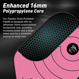 Paleta de Pickleball de Fibra de Carbono T700 2026, Nucleo Polimero 16mm, Ligera y Profesional, Entrenamiento para Todas las <span class=keywords><strong>Edades</strong></span> - Product Image 5