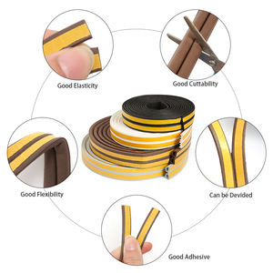 Cinta de Sellado de Goma EPDM Autoadhesiva Premium, Insonorizante, Resistente a la Intemperie, <span class=keywords><strong>Bloqueador</strong></span> de Huecos para Marcos de Puertas y Ventanas, OEM, ODM, Personalizable - Product Image 3