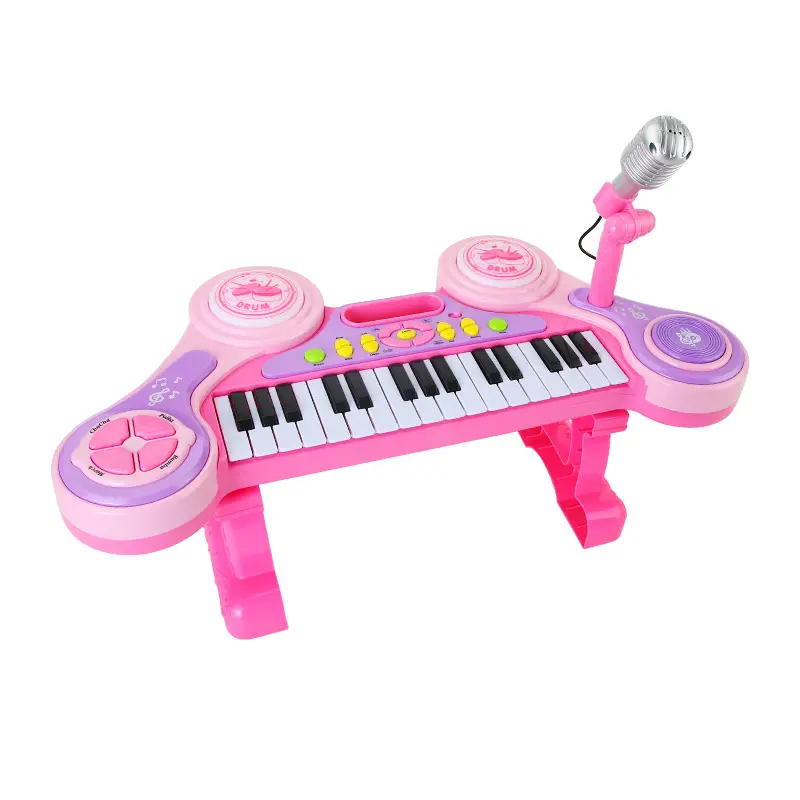 Teclado de Piano educativo de órgano electrónico para niños, juego de tambor de juguete, instrumento Musical, juguete