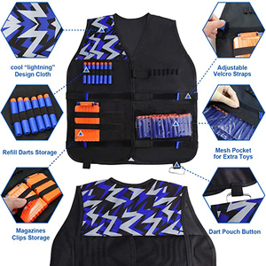 Conjunto de <span class=keywords><strong>chaleco</strong></span> táctico ajustable para niños, Kit de <span class=keywords><strong>chaleco</strong></span> táctico delgado de élite para pistolas de juguete <span class=keywords><strong>Nerf</strong></span>, venta al por mayor - Product Image 5