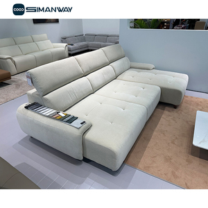 Vải Chaise longue giường <span class=keywords><strong>sofa</strong></span> phòng khách đặt đồ nội thất nhà tôi hình dạng 3 chỗ ngồi tay vịn điện reclinable cắt <span class=keywords><strong>Sofa</strong></span> giường - Product Image 6