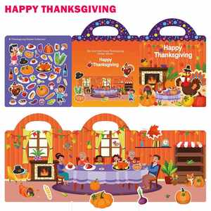 Libro de Pegatinas de Cosecha de Granja de Otoño para Niños con Pegatinas Reutilizables DIY - Product Image 2