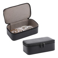 Boîte de rangement pour bijoux en cuir PU de haute qualité, durable, personnalisée, anti-poussière, en flanelle, étui de protection pour cosmétiques et médicaments