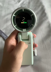 Portable Handheld Turbo Fan 5 Speeds 3600mAh Rechargeable 3-in-1 Foldable <b>ABS</b> Digital Display USB-C Fast Charging Strong Wind - Product Image 6
