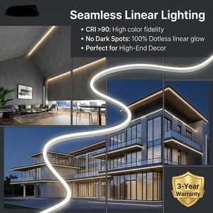 S Shape 480LEDs/m COB LED Strip <b>Light</b> 24V IP67 Waterproof Silicone <b>Neon</b> Flex COB LED Strip for Linear Logo <b>Sign</b> - Product Image 4