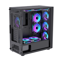 Lovingcool Vente en gros de pièces d'ordinateur OEM E-ATX ATX MATX ITX Gaming PC Case Full Tower Computer Case avec porte coulissante transparente
