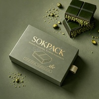 Boîte d'emballage de chocolat avec tiroir coulissant personnalisé, boîte cadeau en carton rigide recyclable de luxe premium à 9 compartiments pour bonbons sucrés