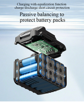 Sistema de Gestión de Baterías de Litio YDE 100A/120A/150A/200A LFP/NMC BMS Inteligente 3S/4S 12V UART con BT Integrado para Baja Velocidad