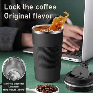 500ML Double paroi isolée sous vide Logo <span class=keywords><strong>personnalisé</strong></span> en acier inoxydable 304 tasses portables dans le <span class=keywords><strong>gobelet</strong></span> à café de voyage avec couvercles - Product Image 3