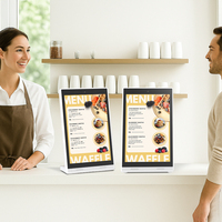 Menu numérique 10,1 pouces en forme de L, écran IPS 10 pouces 800*1280 G+G RK3562 Quad-core NFC WiFi 6 BT5.4 RJ45 12V DC Tablette Android