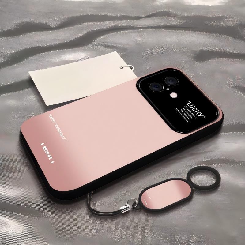 Matte Large Window - Black - Gradient Pink