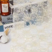 Tissu de dentelle de luxe brodé de haute qualité avec perles, tulle à sequins pour robes de mariée françaises pour femmes