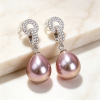 Boucles d'oreilles en perles baroques Edison de luxe fantastiques, de grande taille, couleur naturelle, qualité AAA, 11-12 mm, vente en gros de l'usine de Zhuji