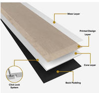 Holzoptik 100% Wasserdichter SPC Vinyl-Bodenbelag 4mm/5mm Dicke PVC-Material Umweltfreundlich für Zuhause und Hotel Einfaches Klicksystem