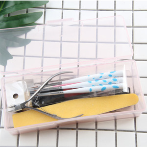Qgtszs — boîte en plastique rose, <span class=keywords><strong>rangement</strong></span> de manucure, Art des ongles, outils, stylo à ongles, brosse, prix d'usine - Product Image 6