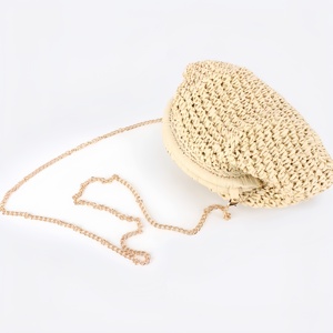 Sac à main vintage en paille tressée, pochette au crochet, mini sac de plage tendance pour femme, intérieur doublé tricoté, mini Strohtasche - Product Image 5