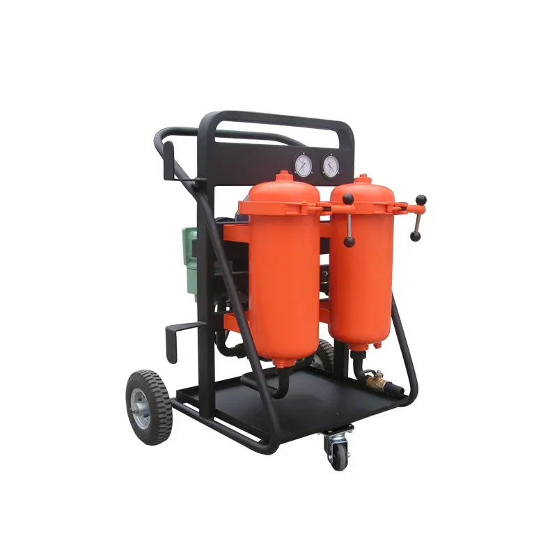 Mini usado 380V 50Hz 32l/min filtro de aceite doble purificador de aceite hidráulico