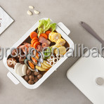 Parrilla Eléctrica Portátil Redonda para Interiores con Tapa, Placa Antiadherente de Fundición a Presión, Parrilla Eléctrica de Sobremesa, Fabricante OEM - Product Image 3