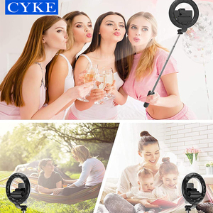 CYKE Q07 Offre Exceptionnelle Lumières Annulaires Selfie 6 Pouces avec <span class=keywords><strong>Trépied</strong></span> Bâton à Selfie Vidéo Lampe Annulaire LED Fonctionnant sur Piles - Product Image 6
