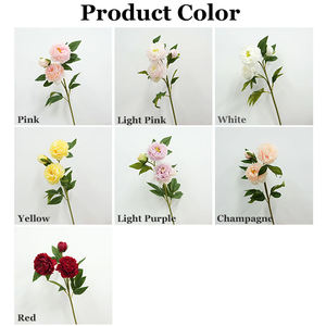 Flor Artificial de Peônia Branca e Rosa de Alta Qualidade com 3 Cabeças, Toque Real, Feita à Mão para Casamento, Dia das Mães, Sonho Romântico para o Lar - Product Image 6