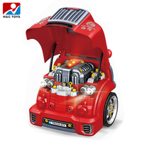 Mini bricolage jeu électrique simulateur de conduite auto-assemblage ensemble de jouets éducatifs pour enfants Kit de réparation de moteur en plastique Durable
