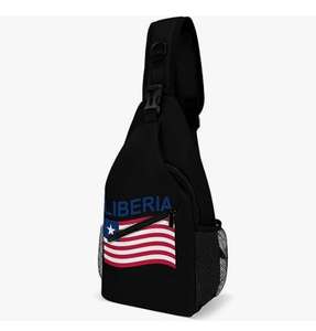 Drapeau du Kenya Sac à bandoulière personnalisé de haute qualité Sacs à dos à bandoulière Crack Chest Bags - Product Image 3