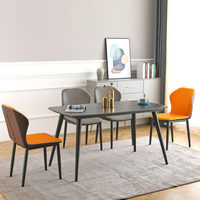 Chaise de salle à manger de luxe nordique chaises de salle à manger modernes à dossier haut blanc en cuir PU
