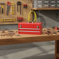 Armoire à outils HONGFEI à 2 tiroirs, robuste, en acier, verrouillable, certifiée ISO9001, pour atelier de mécanique, armoire à roulettes, directement de l'usine