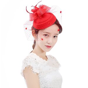 MADESHINE Chapeau Fascinator Style Années 20 avec Voile et Plumes, Pince à Cheveux Florale pour Fête, Course Hippiques, Thé ou Ascot - Product Image 5
