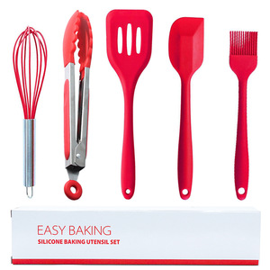 Factory Shipment Wholesale Silicone Kitchenware 5-Piece Set High-Temperature Resistant Baking <b>Tool</b> Set - Product Image 5