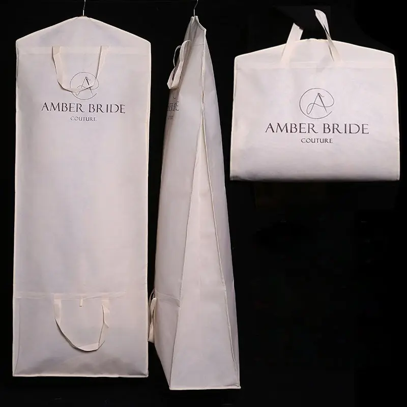 Kunden spezifisches Logo Mode Brautkleid Abendkleid Hochwertige faltbare Vlies-Kleider tasche