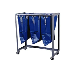 Porte-sac à feuilles grises JH-Mech Porte-sac <span class=keywords><strong>poubelle</strong></span> indestructible en acier au carbone de qualité supérieure <span class=keywords><strong>sur</strong></span> roulettes - Product Image 5