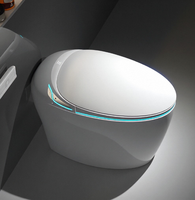 WC monobloc moderne intelligent en céramique blanche, à chasse d'eau par le pied, forme œuf, avec fonction de lavage, meilleur prix
