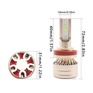 H11 Lemon LED headlight Fog Light Yellow/Lime Green white With CSP LED Chip Anti Flickering Decoder Super Bright 4800 Lumen 45W - Product Image 5