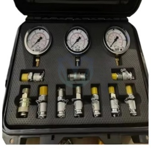 Kit de manomètre de pression d'huile pour outil de diagnostic d'excavatrice, manomètre rempli pour machines de construction - Product Image 1