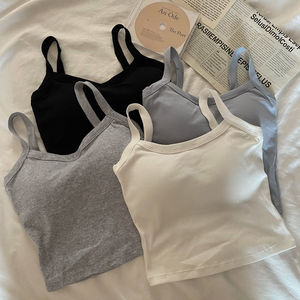Mềm Đàn Hồi Thời Trang Sling Không Dây Vest Với Ngực Pad Camisole Bọc Ngực Cố Định Cup Bông Ống Top Áo Ngực Cho Phụ Nữ - Product Image 1